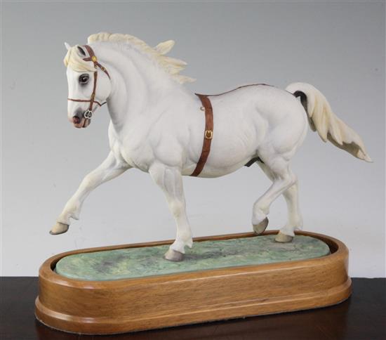 A Royal Worcester model of a Welsh Mountain Pony (Coed Coch Planed), modelled by Doris Lindner, c.1966, 26cm